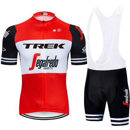 2023 Men's Breathable Short Sleeve Cycling Jersey (Bib) Shorts Trek-1264