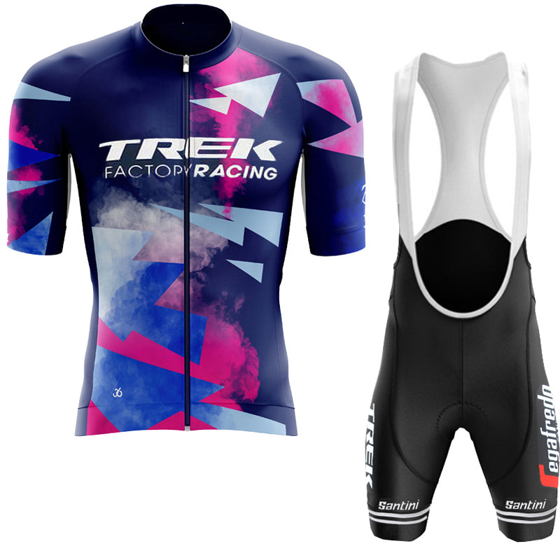 2023 Men's Breathable Short Sleeve Cycling Jersey (Bib) Shorts Trek-1265