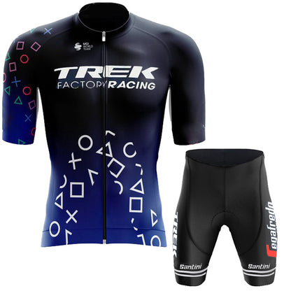 2023 Men's Breathable Short Sleeve Cycling Jersey (Bib) Shorts Trek-1270