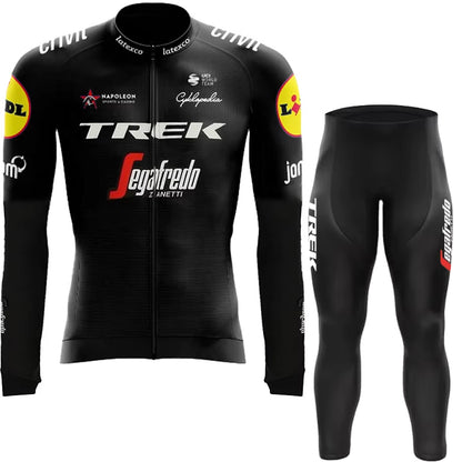 2025 Men's Long Sleeve Cycling Jersey Bib Pants Set Outdoor Biking Jersey Tights Kit