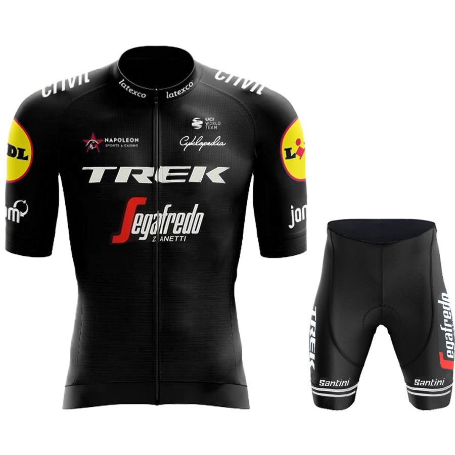 2023 Men's Breathable Short Sleeve Cycling Jersey (Bib) Shorts Trek-1271
