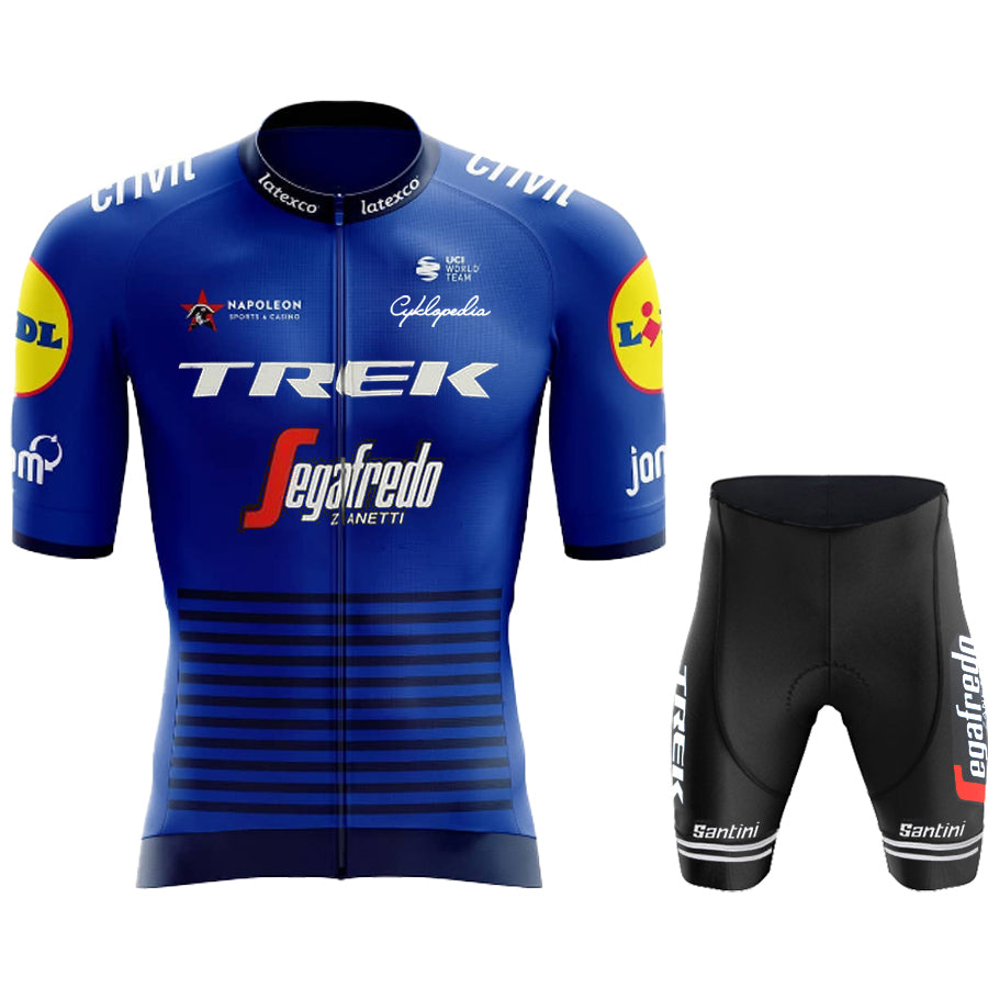 2023 Men's Breathable Short Sleeve Cycling Jersey (Bib) Shorts Trek-1273