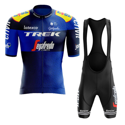 2023 Men's Breathable Short Sleeve Cycling Jersey (Bib) Shorts Trek-1276