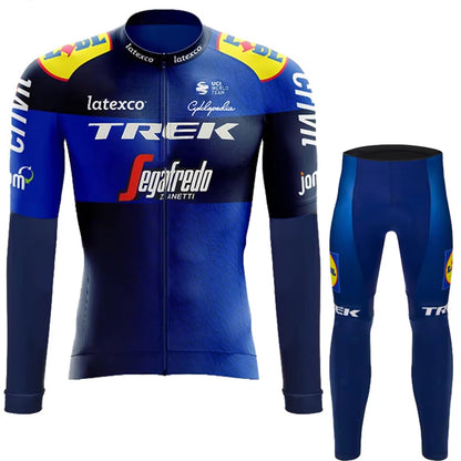 2025 Men's Long Sleeve Cycling Jersey Bib Pants Set Outdoor Biking Jersey Tights Kit