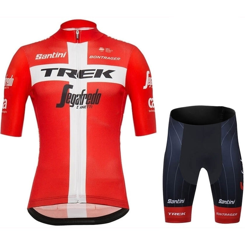 2023 Men's Breathable Short Sleeve Cycling Jersey (Bib) Shorts Trek-1277