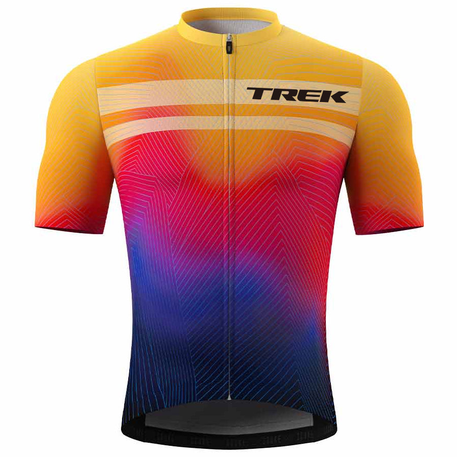2023 Men's Breathable Short Sleeve Cycling Jersey (Bib) Shorts Trek-1290