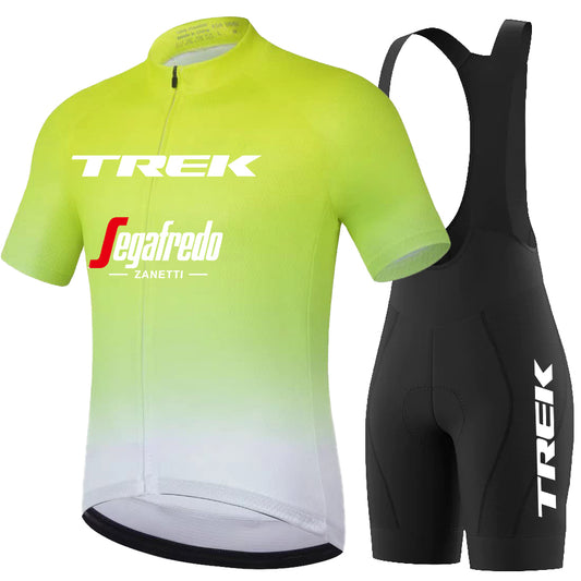 2023 Men's Breathable Short Sleeve Cycling Jersey (Bib) Shorts Trek-1303