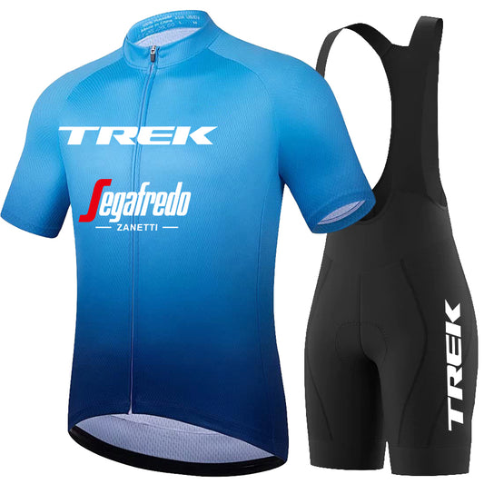 2023 Men's Breathable Short Sleeve Cycling Jersey (Bib) Shorts Trek-1306