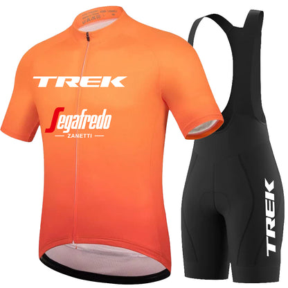 2023 Men's Breathable Short Sleeve Cycling Jersey (Bib) Shorts Trek-1308