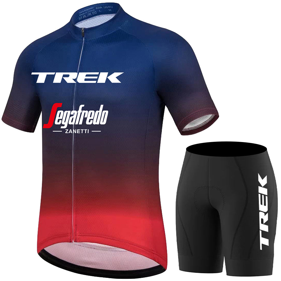 2023 Men's Breathable Short Sleeve Cycling Jersey (Bib) Shorts Trek-1309