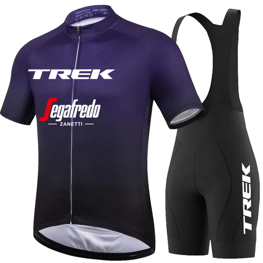 2023 Men's Breathable Short Sleeve Cycling Jersey (Bib) Shorts Trek-1310