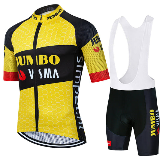 2023 Men's Breathable Short Sleeve Cycling Jersey (Bib) Shorts Jumbo-1311