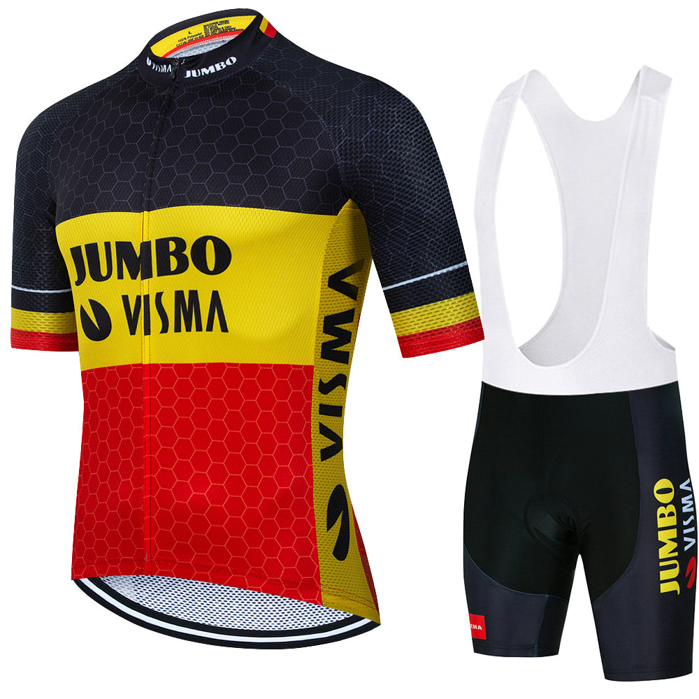 2023 Men's Breathable Short Sleeve Cycling Jersey (Bib) Shorts Jumbo-1312