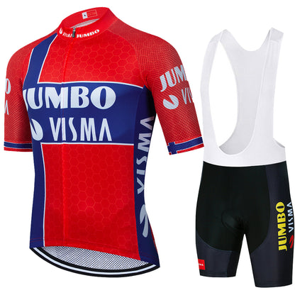 Men's Breathable Short Sleeve Cycling Jersey (Bib) Shorts Jumbo-1313
