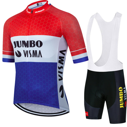 2023 Men's Breathable Short Sleeve Cycling Jersey (Bib) Shorts Jumbo-1314