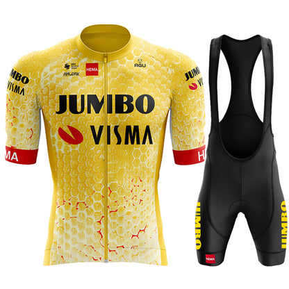 Men's Breathable Short Sleeve Cycling Jersey (Bib) Shorts Jumbo-1316