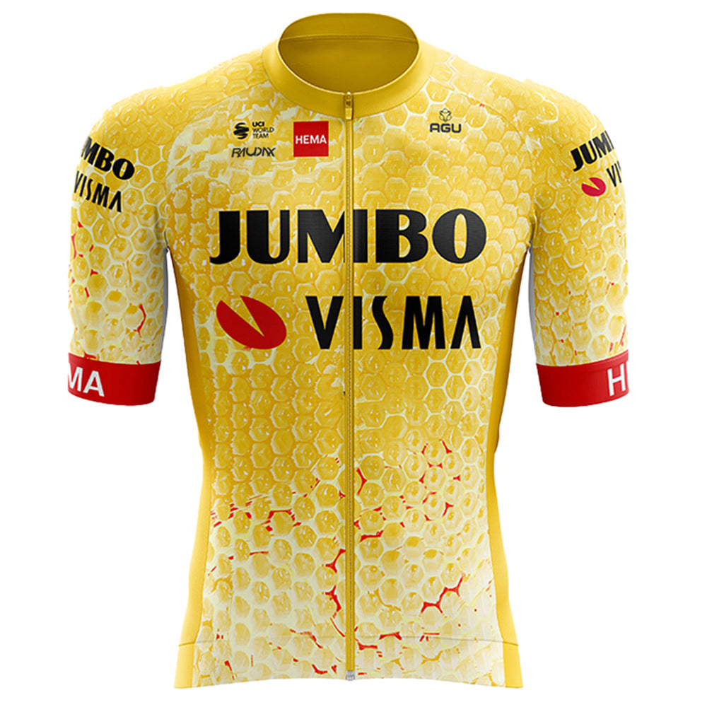 2023 Men's Breathable Short Sleeve Cycling Jersey (Bib) Shorts Jumbo-1316