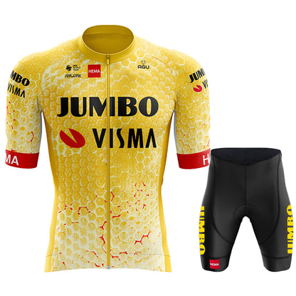 Men's Breathable Short Sleeve Cycling Jersey (Bib) Shorts Jumbo-1316