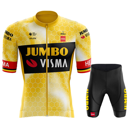 Men's Breathable Short Sleeve Cycling Jersey (Bib) Shorts Jumbo-1317
