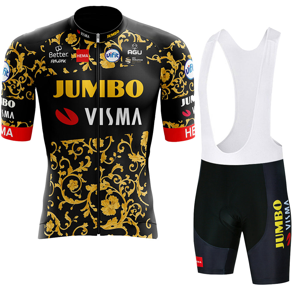 2023 Men's Breathable Short Sleeve Cycling Jersey (Bib) Shorts Jumbo-1318
