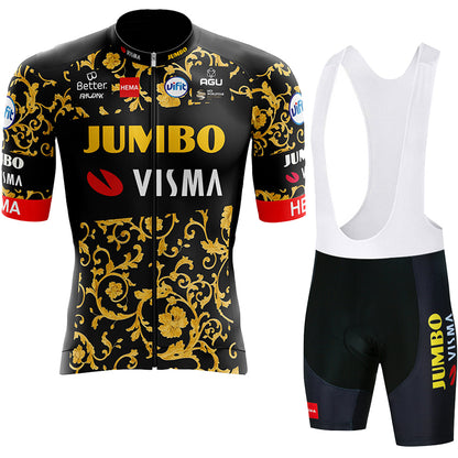 Men's Breathable Short Sleeve Cycling Jersey (Bib) Shorts Jumbo-1318