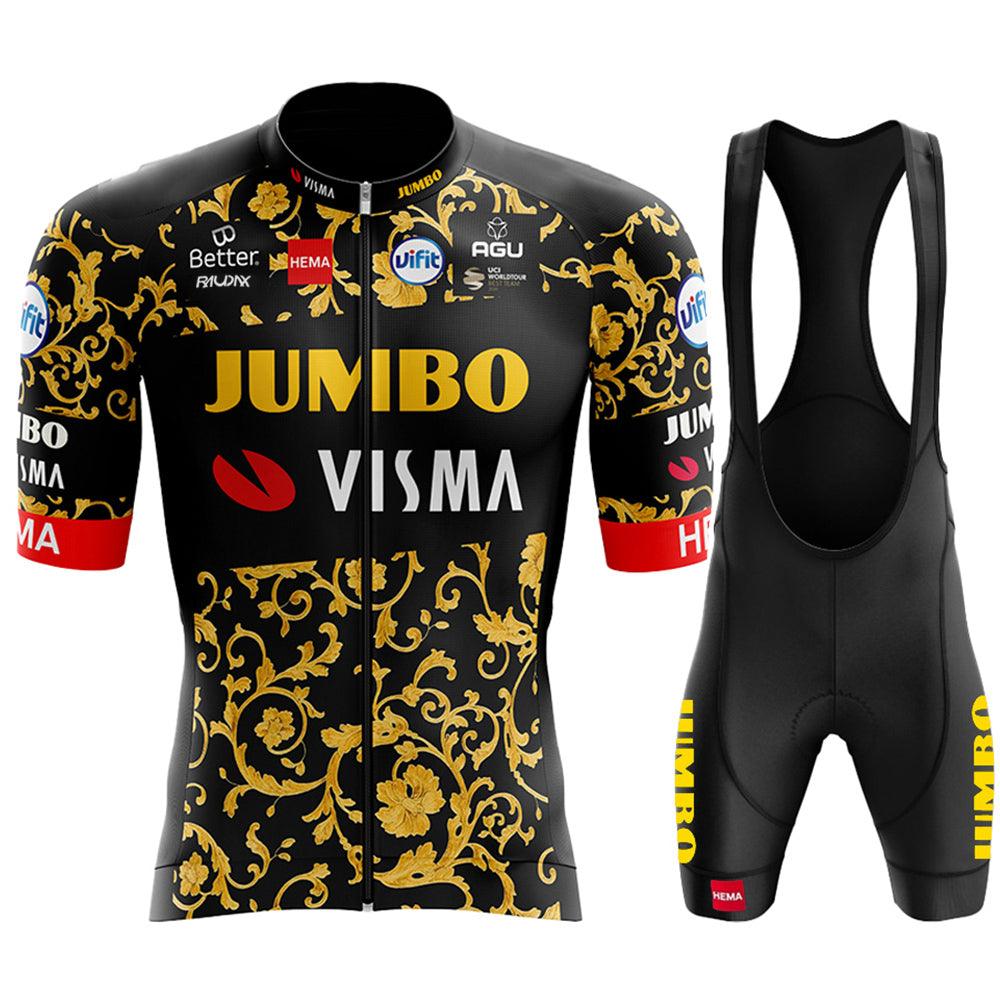 2023 Men's Breathable Short Sleeve Cycling Jersey (Bib) Shorts Jumbo-1318