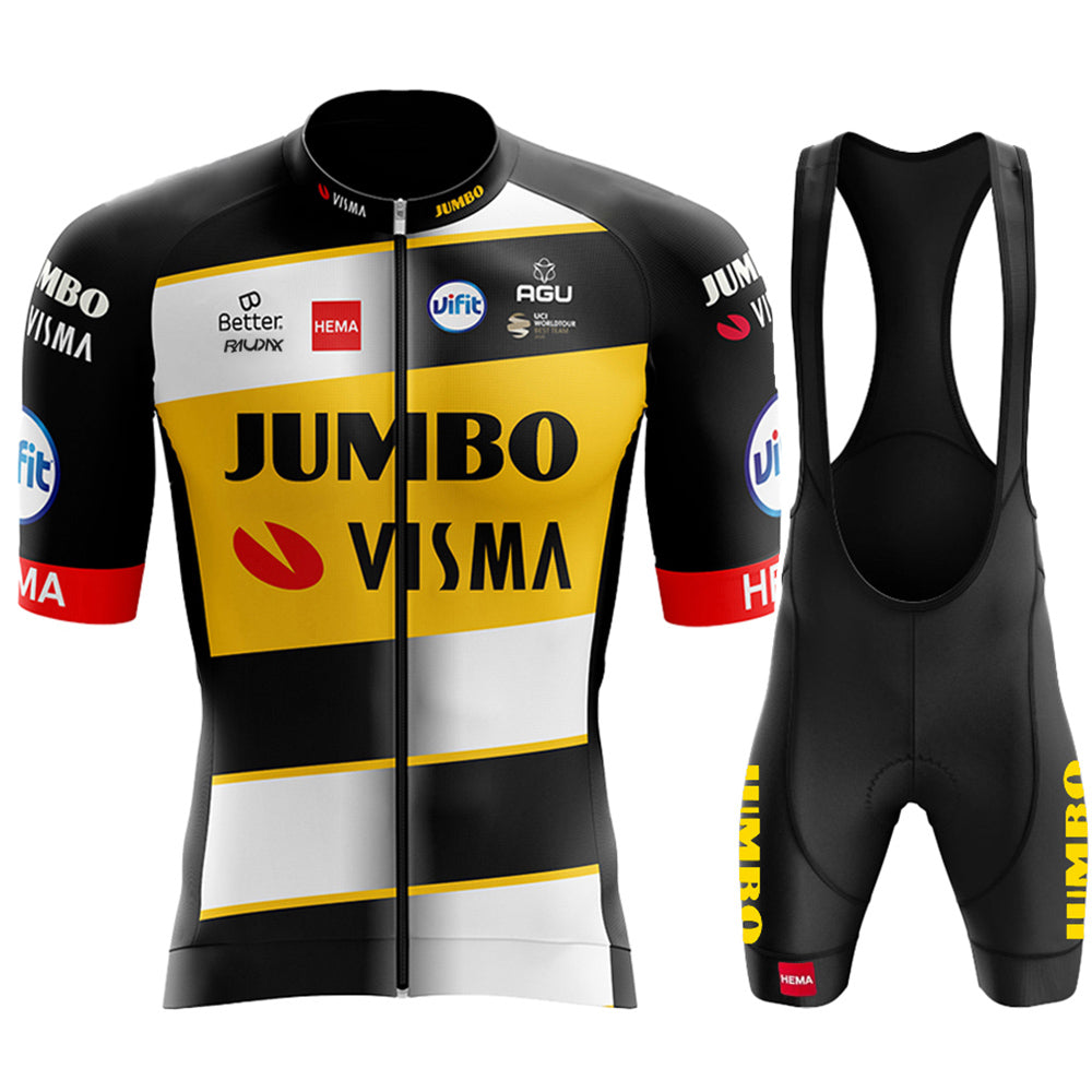 2023 Men's Breathable Short Sleeve Cycling Jersey (Bib) Shorts Jumbo-1319