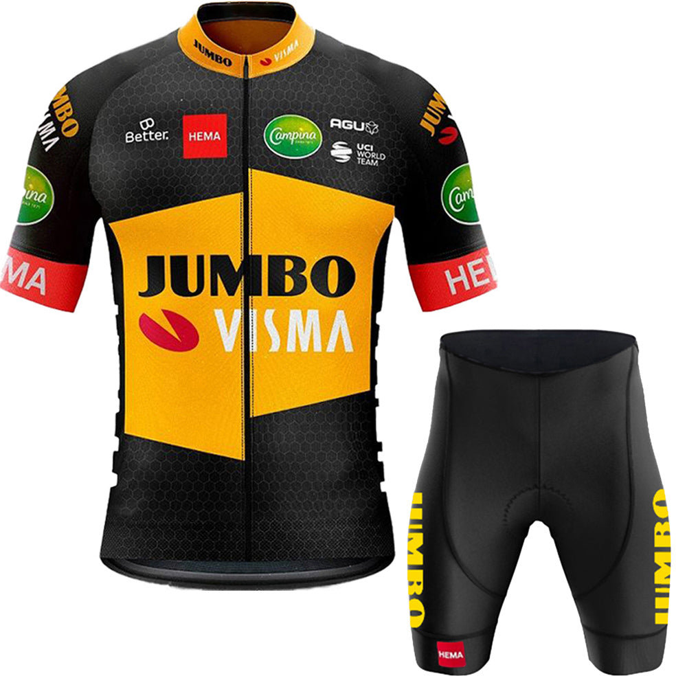2023 Men's Breathable Short Sleeve Cycling Jersey (Bib) Shorts Jumbo-1320