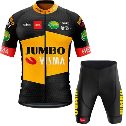 Men's Breathable Short Sleeve Cycling Jersey (Bib) Shorts Jumbo-1320