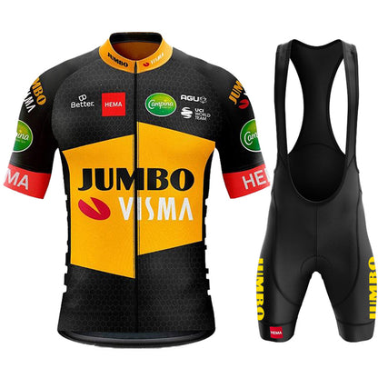 Men's Breathable Short Sleeve Cycling Jersey (Bib) Shorts Jumbo-1320