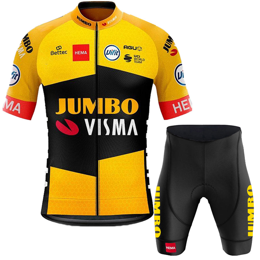 2023 Men's Breathable Short Sleeve Cycling Jersey (Bib) Shorts Jumbo-1321