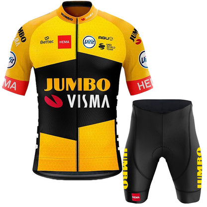 Men's Breathable Short Sleeve Cycling Jersey (Bib) Shorts Jumbo-1321
