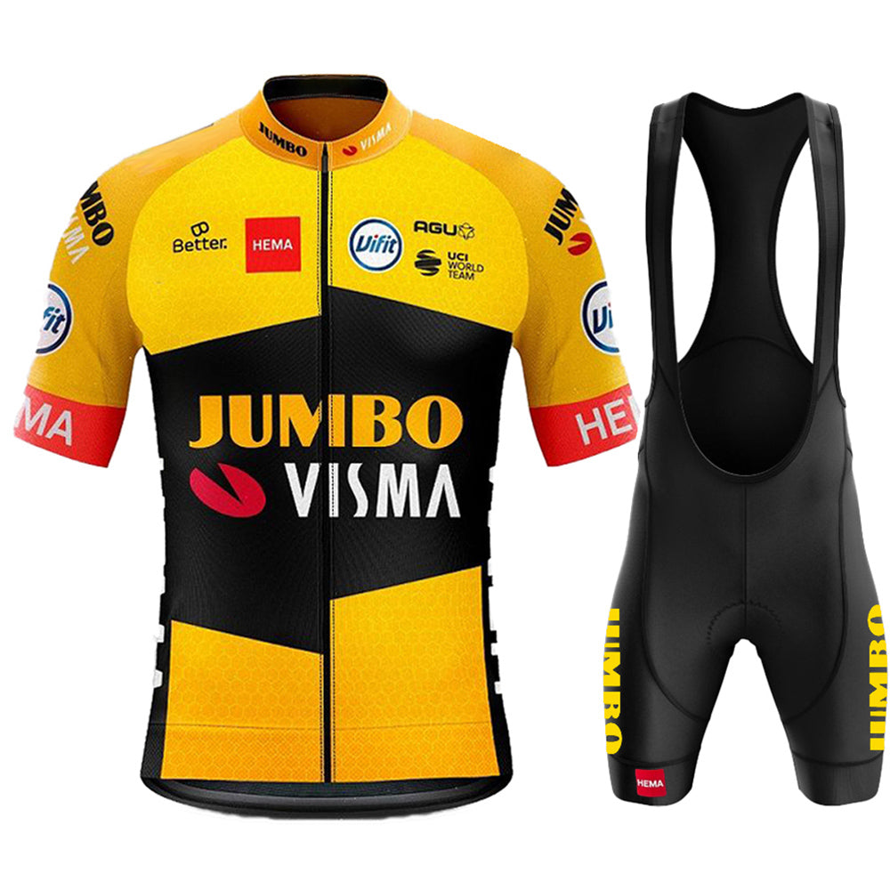 2023 Men's Breathable Short Sleeve Cycling Jersey (Bib) Shorts Jumbo-1321