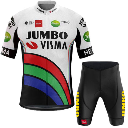 Men's Breathable Short Sleeve Cycling Jersey (Bib) Shorts Jumbo-1321