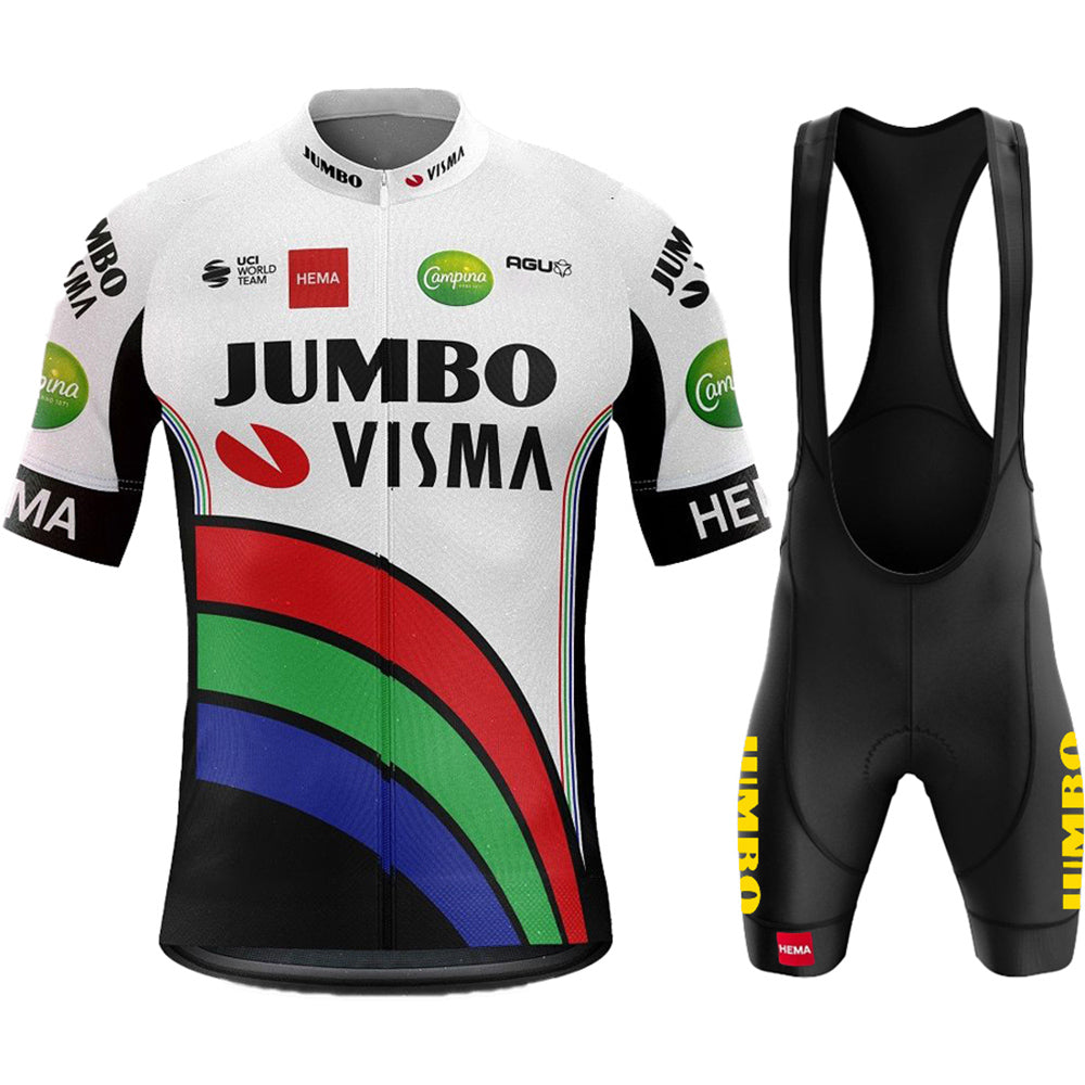 2023 Men's Breathable Short Sleeve Cycling Jersey (Bib) Shorts Jumbo-1322