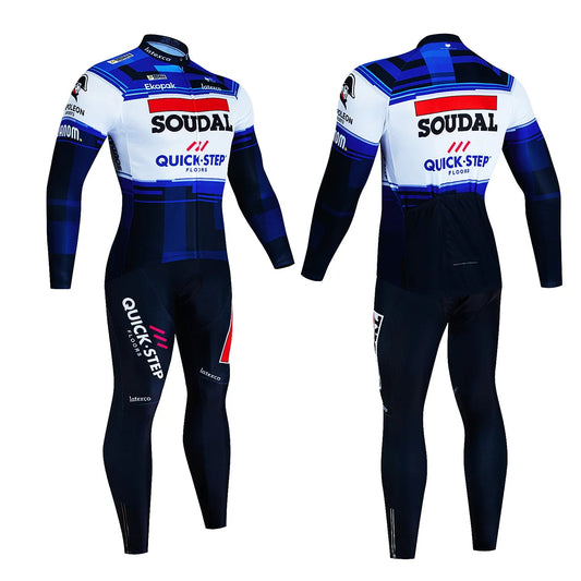 Winter-Ready Long Sleeve Jersey and Pants Bundle Quick Step 019