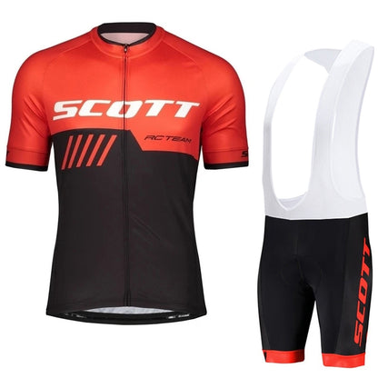 Scott Men Pro Cycling Jersey (Bib) Shorts Breathable Short Sleeve Bibs Kits