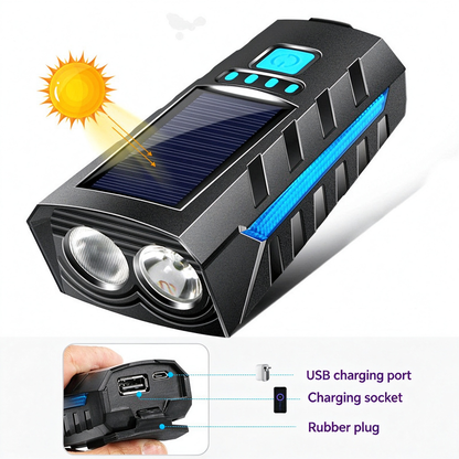 Bicycle Riding Horn Solar Light