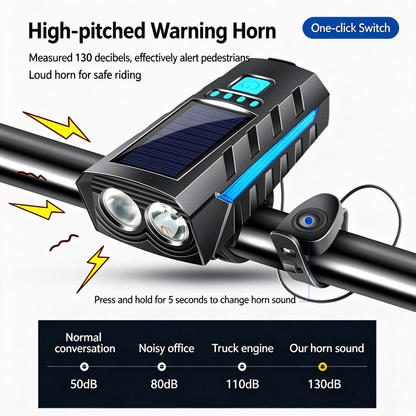 Bicycle Riding Horn Solar Light