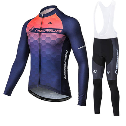 Merida Mens Women Long Sleeve Cycling Jersey (Bib) Pants 863