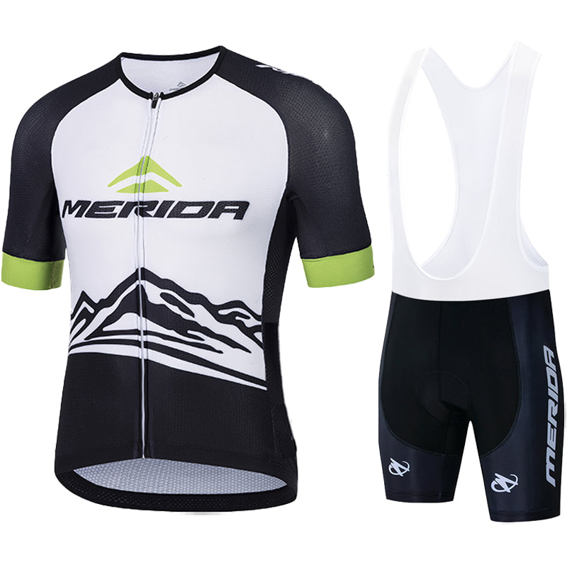 Men's Breathable Short Sleeve Cycling Jersey (Bib) Shorts Merioa-868