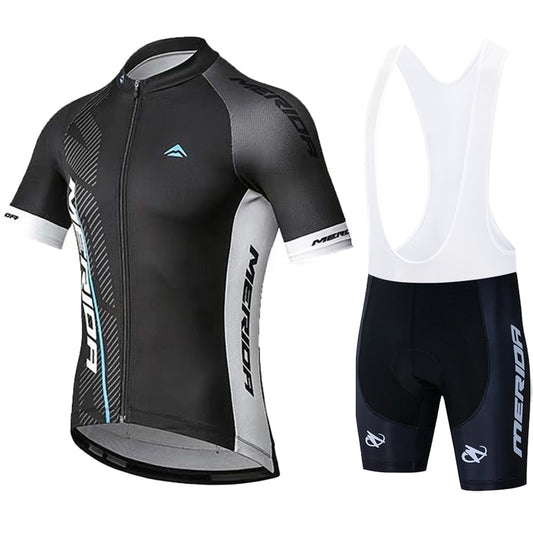 Men's Breathable Short Sleeve Cycling Jersey (Bib) Shorts Merida-870