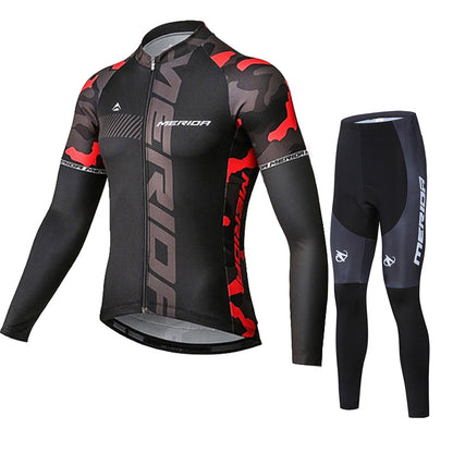 Merida Mens Women Long Sleeve Cycling Jersey (Bib) Pants 871