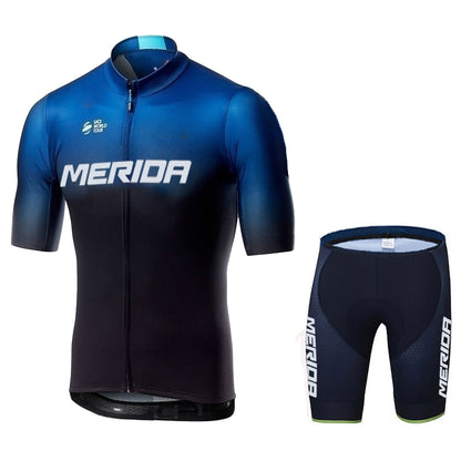 Men's Breathable Short Sleeve Cycling Jersey (Bib) Shorts Merida-878