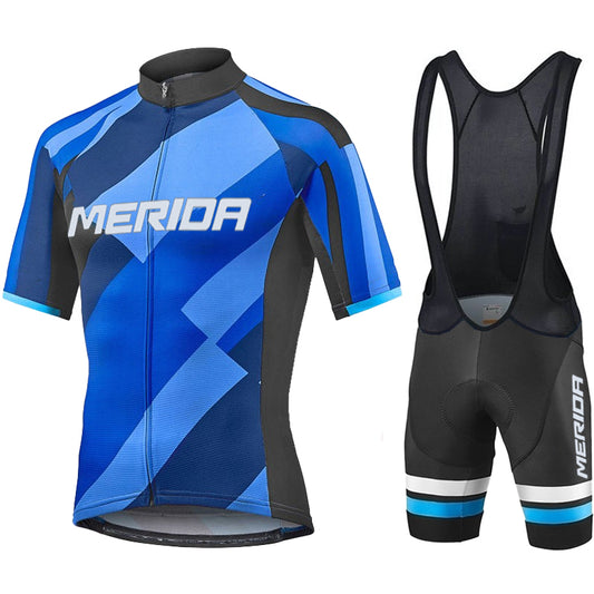 Men's Breathable Short Sleeve Cycling Jersey (Bib) Shorts Merida-881