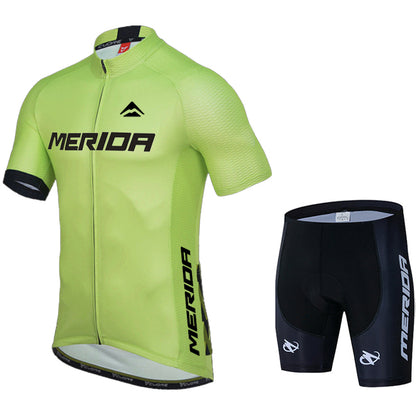 Men's Breathable Short Sleeve Cycling Jersey (Bib) Shorts Merida-892