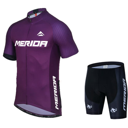 Men's Breathable Short Sleeve Cycling Jersey (Bib) Shorts Merida-896