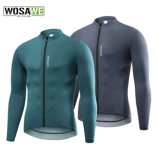 WOSAWE Autumn Cycling Jersey Long Sleeve MTB Bicycle Cycling Clothing Mountain Bike Sportswear Bicycle Clothes Quick Dry