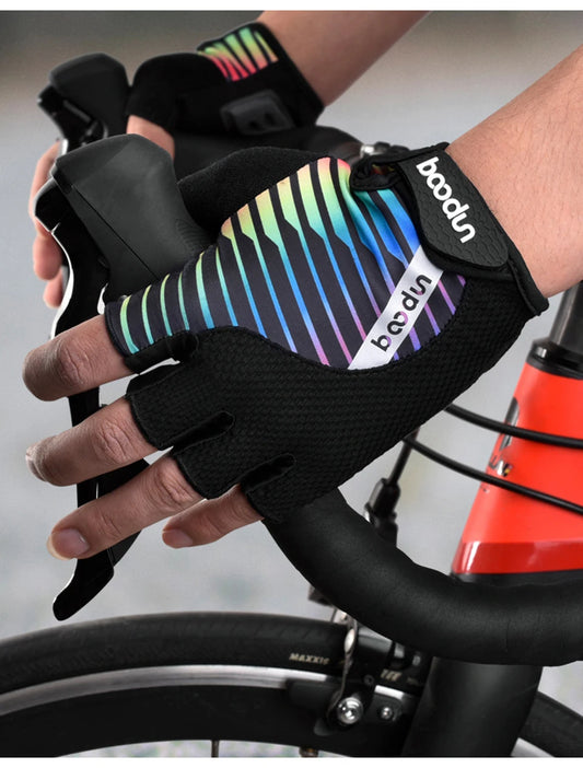 Gear Up for the Road: High-Quality Half Finger Cycling Gloves BOODUN 2111409