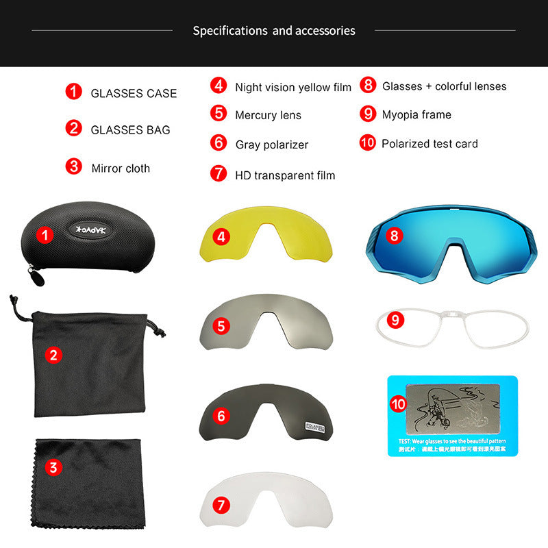 Cycling Glasses Men Sports MTB Bicycle Cycling Polarized Sunglasses 18
